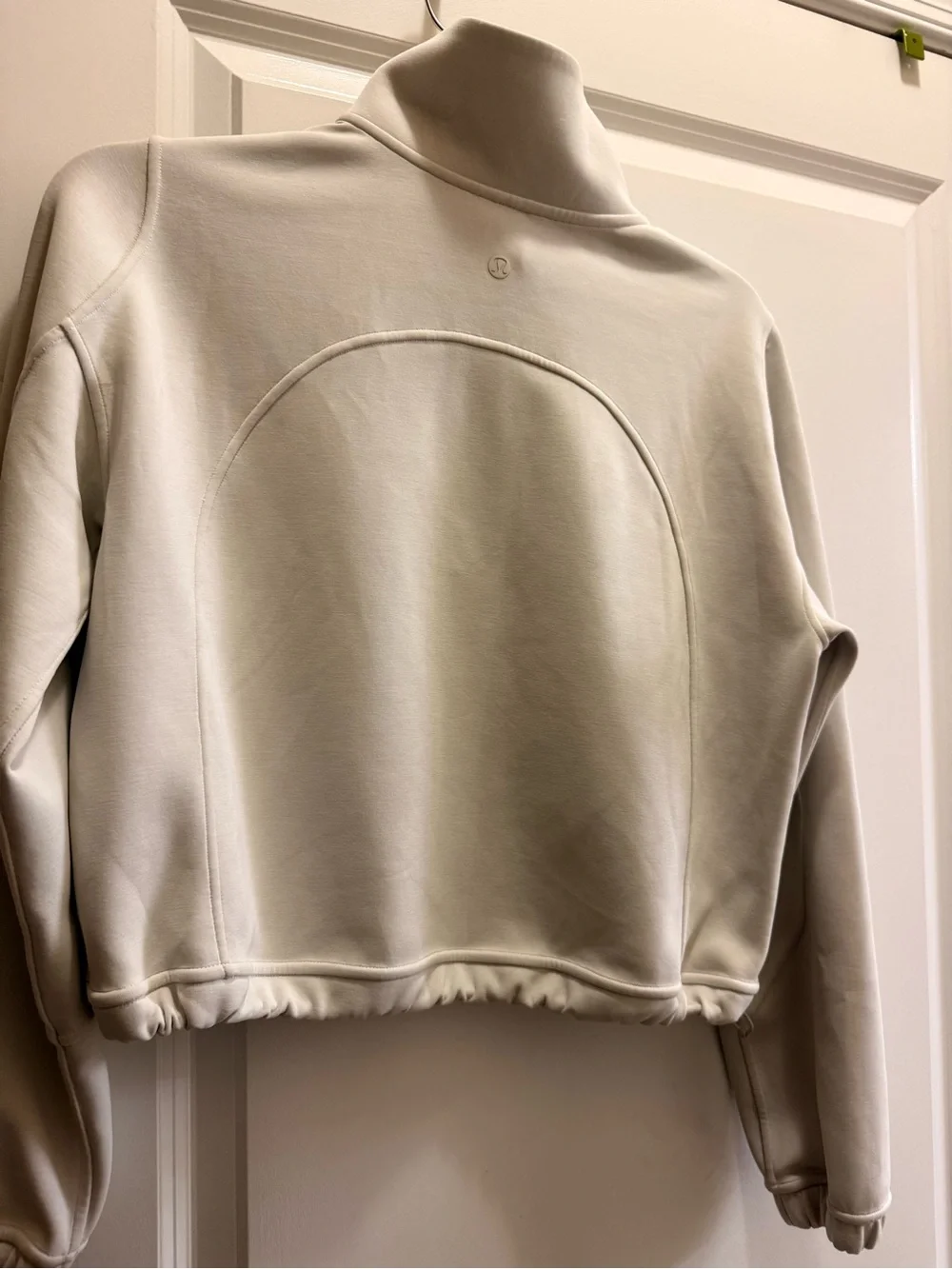 Lululemon Women's Half-Zip Cropped Sweatshirt - Cream
